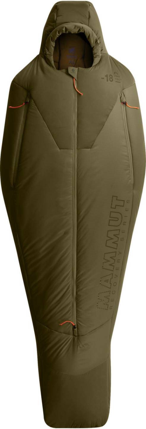 Schlafsäcke Mammut Protect Fiber Bag -18C XL Men's olive Mid Zipper